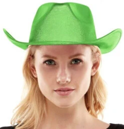 Green Metallic Cowboy Hat | Festivals | Hats And Headpieces