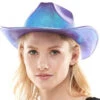 Turquoise Metallic Cowboy Hat | Festivals | Hats And Headpieces