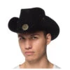 Black Leatherlike Cowboy Hat | Western Hats | Hats And Headpieces