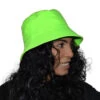 80s Neon Lime Green Bucket Hat | Festival Hats | Hats And Headpieces