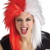 Red And White Sports Fanatix Wig | Novelty | Wigs And Hair Pieces