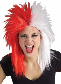 Red And White Sports Fanatix Wig | Novelty | Wigs And Hair Pieces