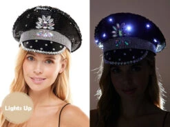 Light Up Festival Hat Black | Festivals | Hats And Headpieces