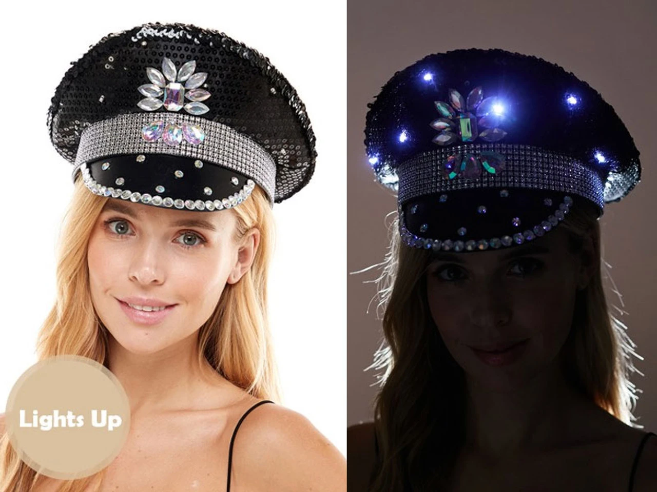 Light Up Festival Hat Black | Festivals | Hats And Headpieces 1 Light Up Festival Hat Black | Festivals | Hats And Headpieces