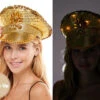 Light Up Festival Hat Gold | Festivals | Hats And Headpieces