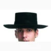 Leatherlike Black Spanish Hat | Around The World | Hats And Headpieces