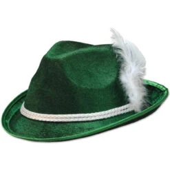Green Vel-felt Alpine Hat | Oktoberfest | Hats And Headpieces