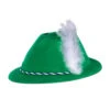 Green Plastic Tryolean Hat | Oktoberfest | Hats And Headpieces