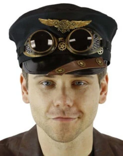 Steampunk Police Hat With Goggles | Steampunk | Hats And Headpieces