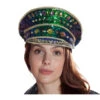 Iridescent Sequin Captain Hat | Festivals | Hats And Headpieces