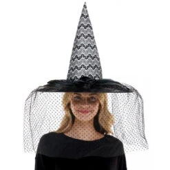 Halloween Witch Hat With Veil | Halloween | Hats And Headpieces