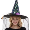 Veiled Peacock Witch Hat | Halloween | Hats And Headpieces