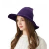 Knitted Modern Salem Witch Hat Purple | Gothic Hats | Hats And Headpieces