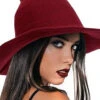 Knitted Modern Salem Witch Hat Red | Gothic Hats | Hats And Headpieces