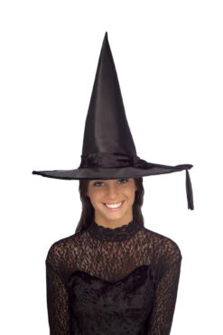 Satin Witch Hat - 3 Colours | Halloween | Hats And Headpieces 5 Satin Witch Hat - 3 Colours | Halloween | Hats And Headpieces -The Costume Shop 721S211 BK 73083.1727197126
