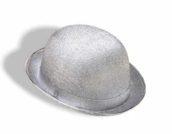 Silver Glitter Bowler Hat | Hats | Hats And Headpieces