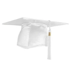 Adult Graduation Cap With Tassel - White | Jobs | Hats And Headpieces