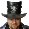 Leatherlike Horror Skull Top Hat | Gothic | Hats And Headpieces