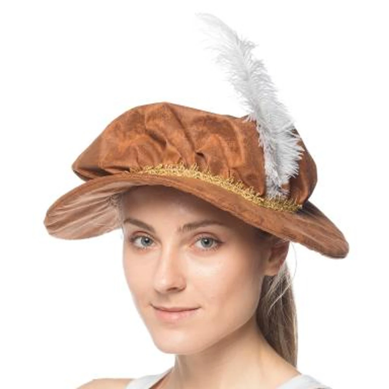 Brown Renaissance Cap With Feather | Renaissance | Hats And Headpieces 1 Brown Renaissance Cap With Feather | Renaissance | Hats And Headpieces