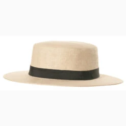 Black Band Straw Boater Hat | 1920s | Hats And Headpieces