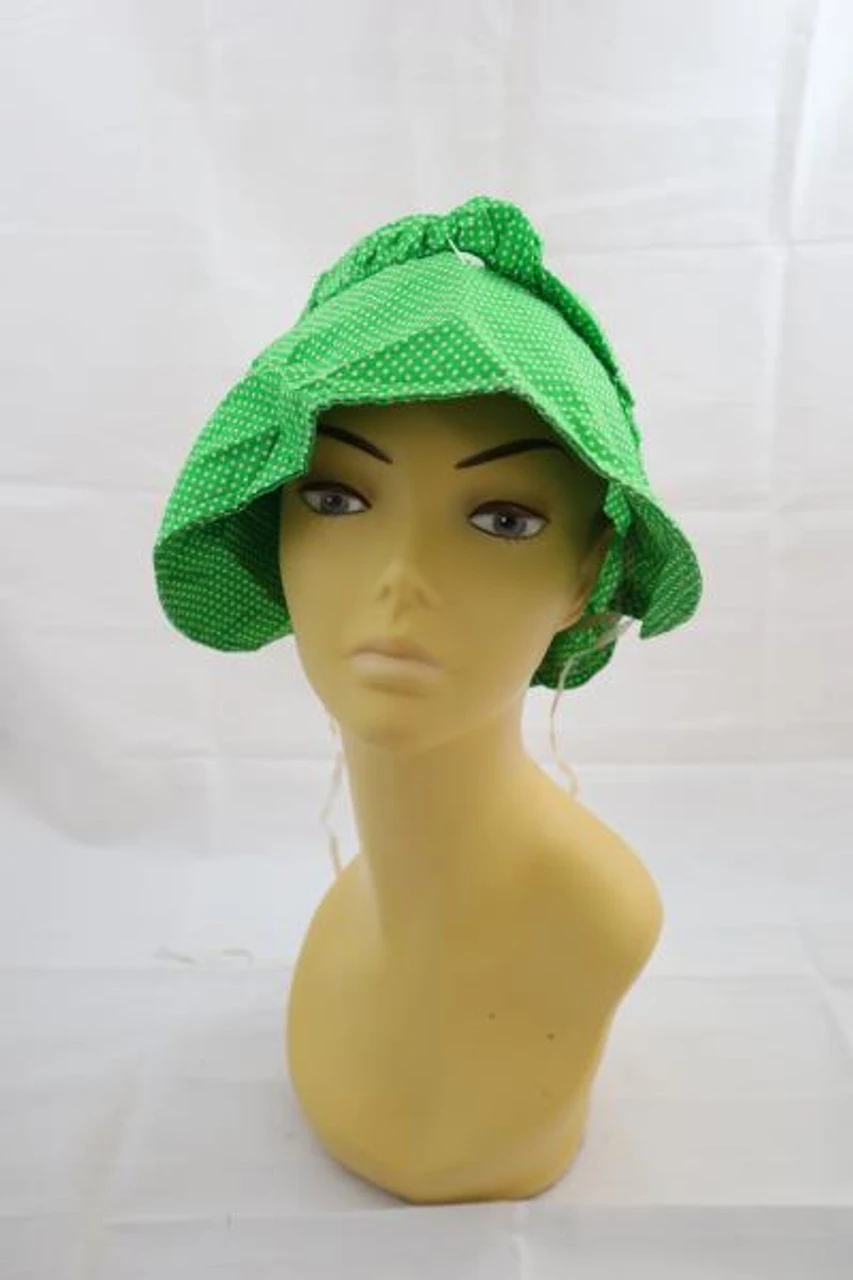Bonnet Green Polka Dots | Western | Hats And Headpieces 1 Bonnet Green Polka Dots | Western | Hats And Headpieces