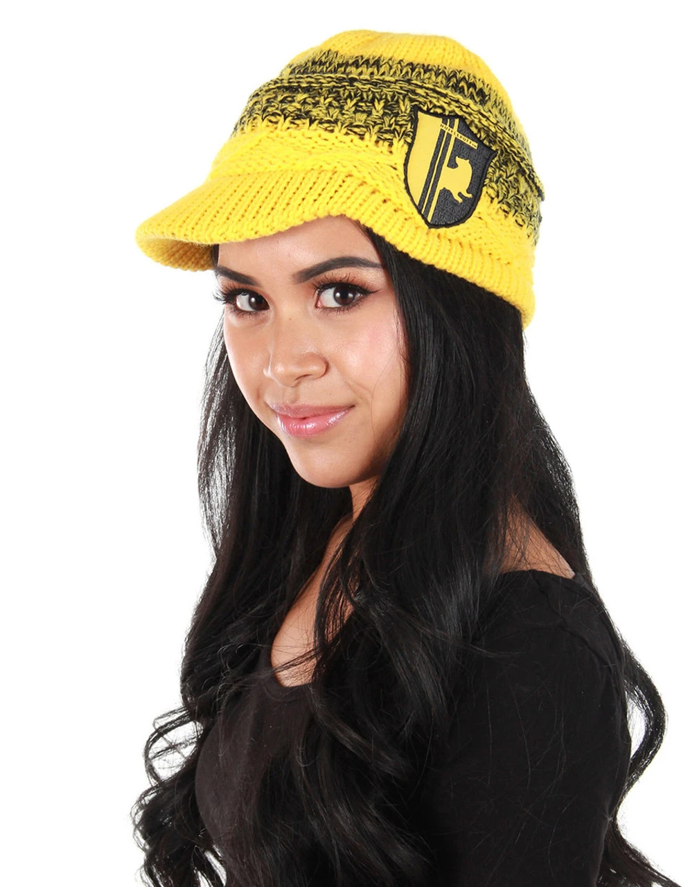 Harry Potter Licensed Huffelpuff Knit Brim Cap | Harry Potter | Hats And Headpieces 1 Harry Potter Licensed Huffelpuff Knit Brim Cap | Harry Potter | Hats And Headpieces