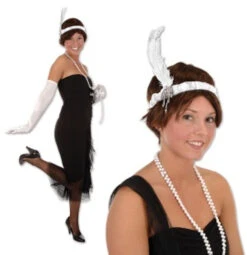 20s White And Silver Flapper Headband | 1920s | Hats And Headpieces