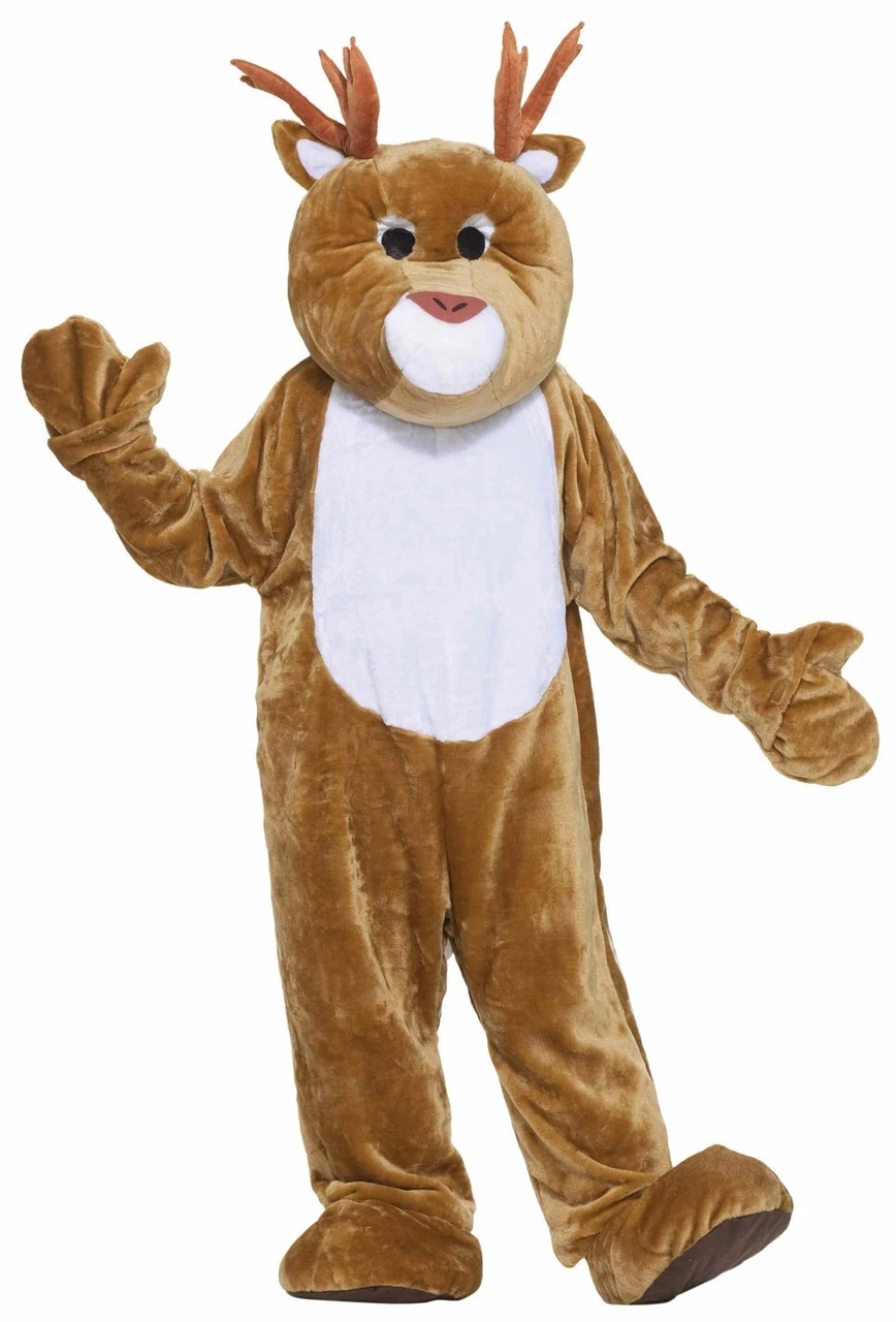 Dlx Reindeer Plush Mascot | Christmas | Mens Costumes 1 Dlx Reindeer Plush Mascot | Christmas | Mens Costumes