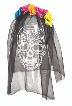 Day Of The Dead Printed Veil | Day Of The Dead | Hats And Headpieces