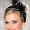 20s Black Headband With Feathers | 1920s | Hats And Headpieces