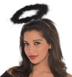 Black Marabou Dark Angel Halo | Angels And Devils | Hats And Headpieces
