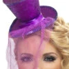 Sequin Purple Mini Top Hat | Circus | Hats And Headpieces