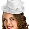 White Mini Adult Top Hat | Victorian | Hats And Headpieces