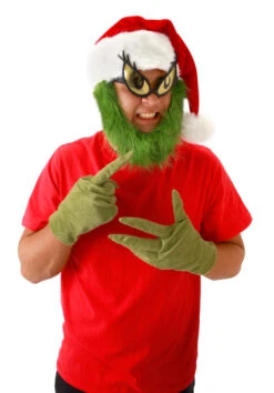 Grinch Santa Hat And Beard | How The Grinch Stole Christmas | Seasonal Accessories