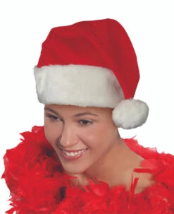 Santa Hat Felt With Plush Trim | Christmas | Seasonal Accessories