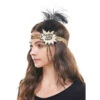 Gold Happy New Year Flapper Headband With Feather | Novelty | Hats And Headpieces