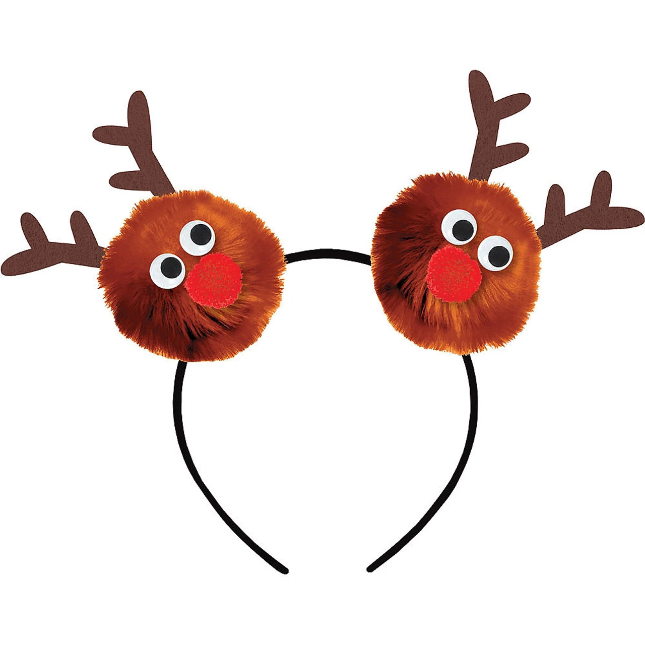 Reindeer Pom Pom Headband | Christmas | Seasonal Accessories 1 Reindeer Pom Pom Headband | Christmas | Seasonal Accessories