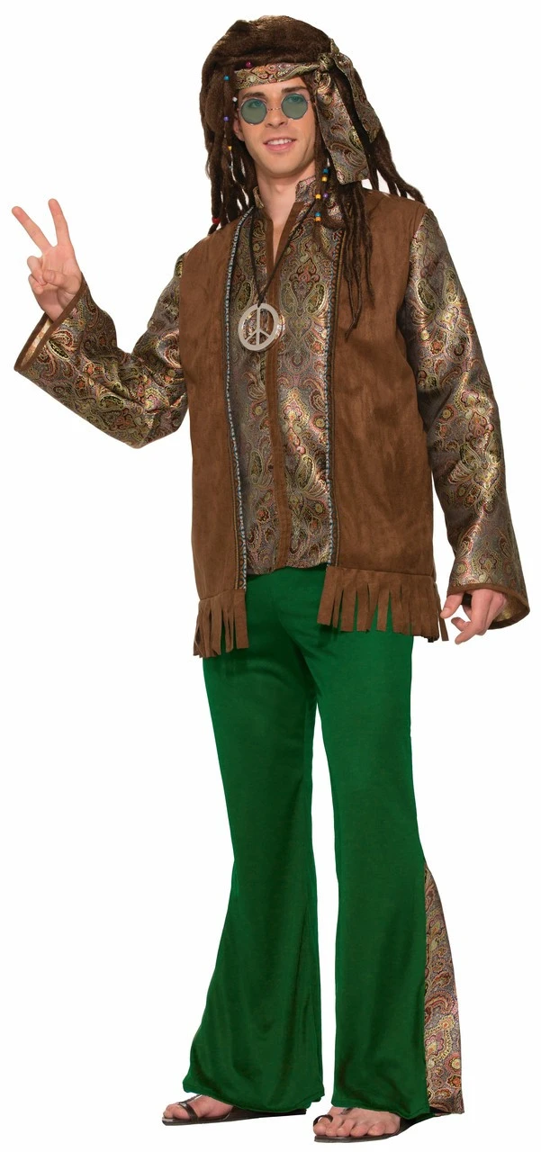 60s Peace Out Hippie Costume | 1960s | Mens Costumes 1 60s Peace Out Hippie Costume | 1960s | Mens Costumes