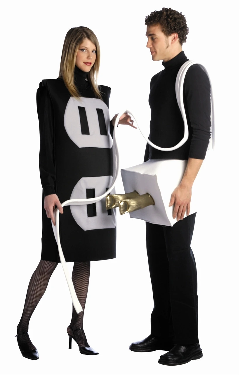 Plug And Socket Couples Costume | Novelty | Mens Costumes 1 Plug And Socket Couples Costume | Novelty | Mens Costumes