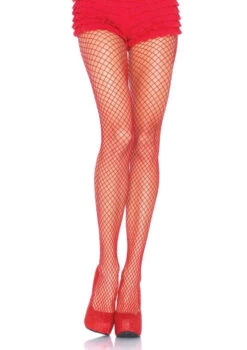 Spandex Industrial Net Tights - Red | Hosiery | Legwear And Tights