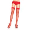 Spandex Industrial Net Thigh Highs Red | Hosiery | Legwear And Tights