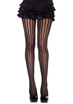 Sheer Tights With Opaque Vertical Stripes | Hosiery | Legwear And Tights