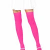 Opaque Nylon Thigh Highs Neon Pink | Hosiery | Legwear And Tights