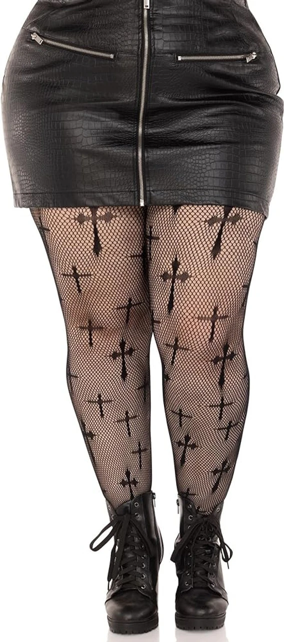 Plus Size Cross Net Tights | Hosiery | Legwear And Tights 1 Plus Size Cross Net Tights | Hosiery | Legwear And Tights