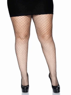 Plus Size Spandex Industrial Net Tights Black | Hosiery | Legwear And Tights