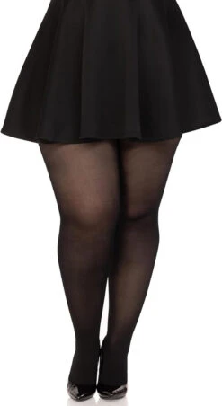 Plus Size Nylon Spandex Tights Black | Hosiery | Legwear And Tights