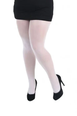 Plus Size Nylon Spandex Tights White | Hosiery | Legwear And Tights