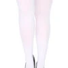 Plus Size Opaque Nylon Thigh Highs White | Hosiery | Legwear And Tights