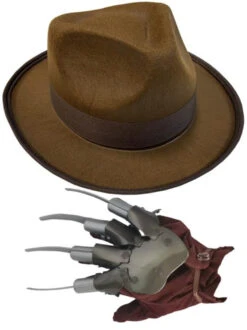 Freddy Krueger Hat And Glove Set | A Nightmare On Elm Street | Costume Kits