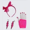80s Glam Rock 4 Piece Set Neon Pink | 1980s | Costume Kits